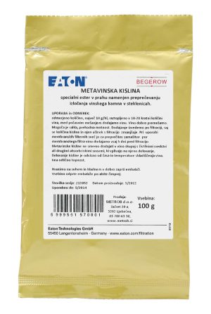 Metavinska kislina za preprečevanje izločanja vinskega kamna