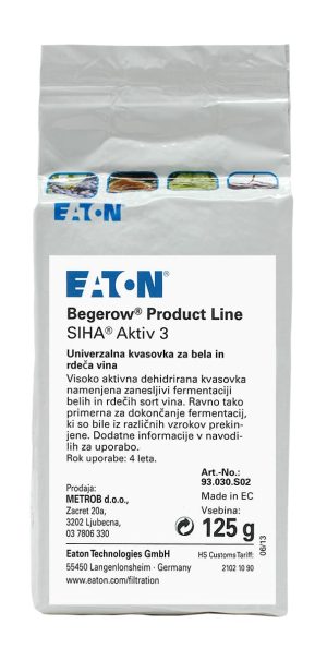 Kvasovka SIHA 3 – za bela, rdeča in sadna vina