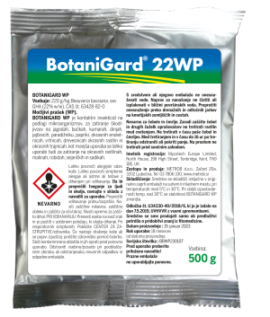 Botanigard WP, kontaktni insekticid za zatiranje ščitkarjev